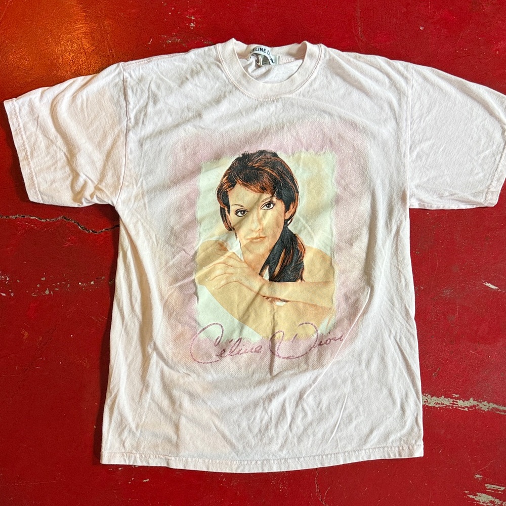 Celine Dion Pink Cotton T-Shirt